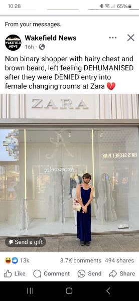 Gender free changing rooms