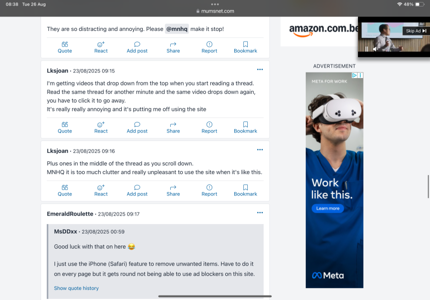 Constant intrusive videos