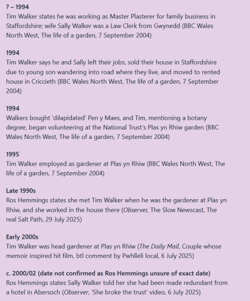 Thread 12: To feel disappointed after reading this in The Observer about the author and her husband from The Salt Path book and film?