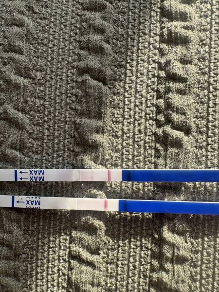Faulty test/dye run or faint positive?!