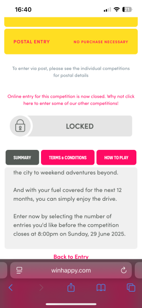 Win a car and free fuel