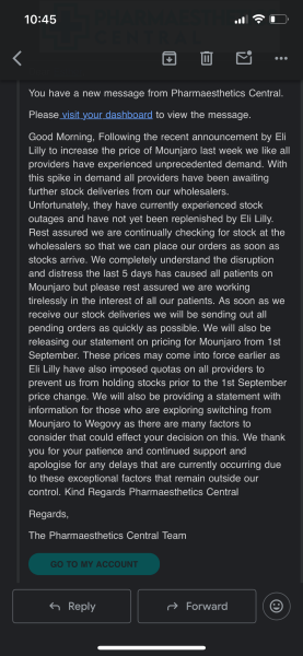 A calm and supportive thread to discuss the Price Increases: Mounjaro