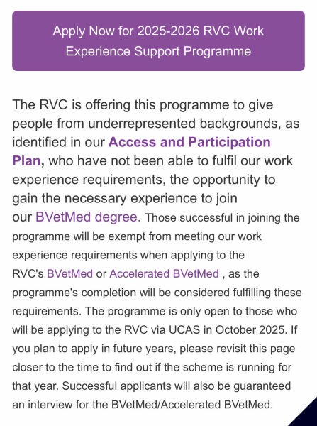Four A levels? Vet Sci/Med aims