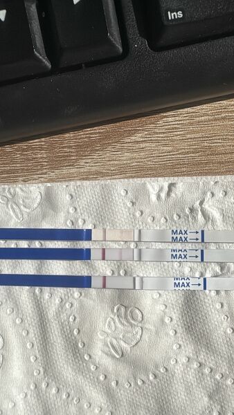Faulty test/dye run or faint positive?!