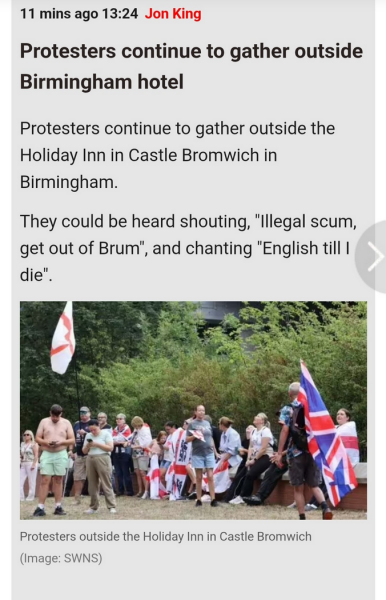 For thinking that the migrant protests ...