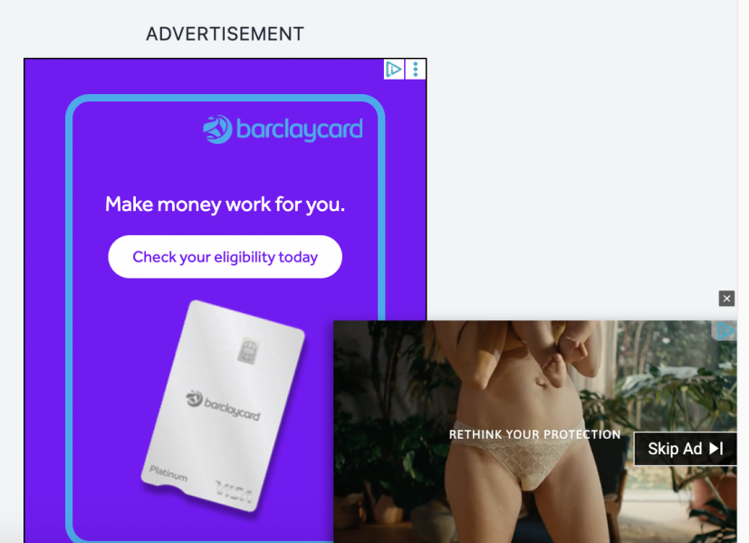 Constant intrusive videos