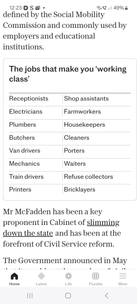 Civil Service internship. Only children of the "working class"