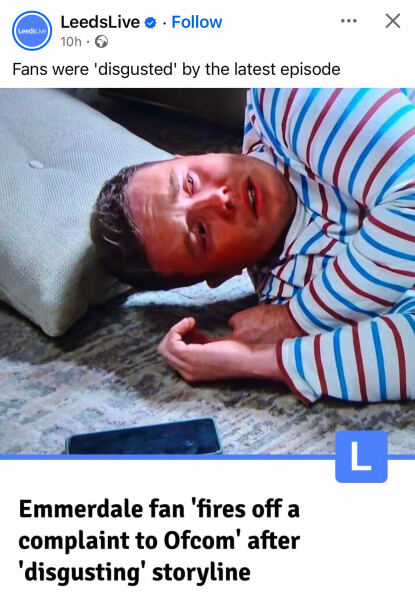 Emmerdale [ITV1 pace] ** NO SPOILERS ** Profanity and fearing for sanity at the prospect of Vanity