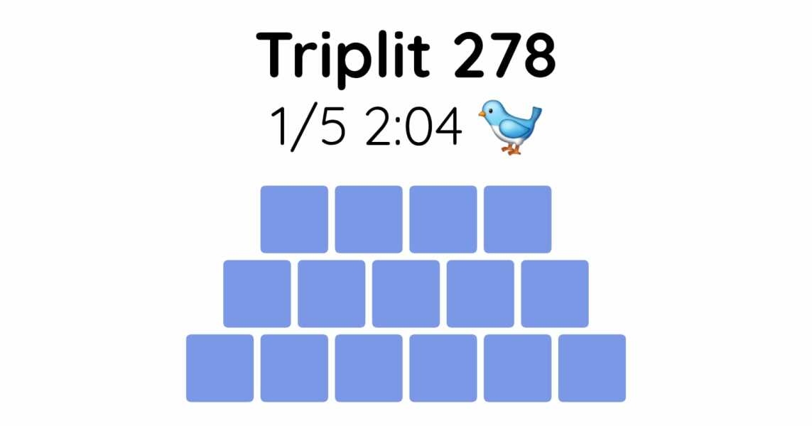 Yet another new word game - let me introduce you to Triplit!