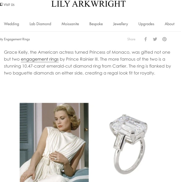 Talking of engagement grings, what’s the most gorgeous one ever?