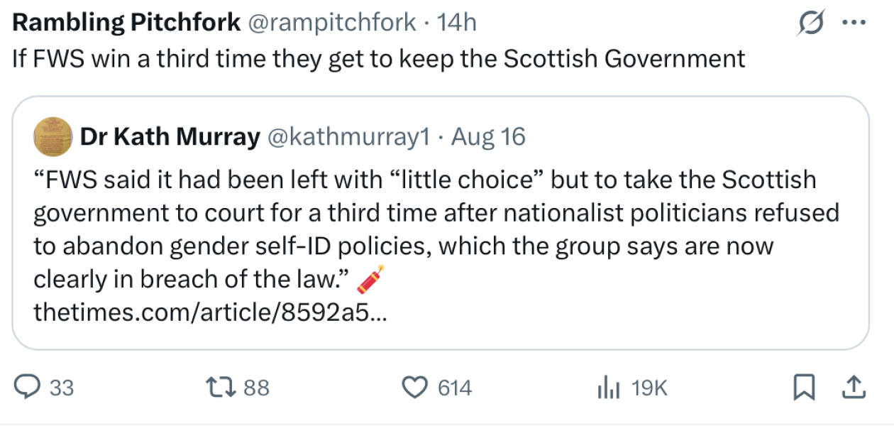 FWS is Suing the Scottish Government