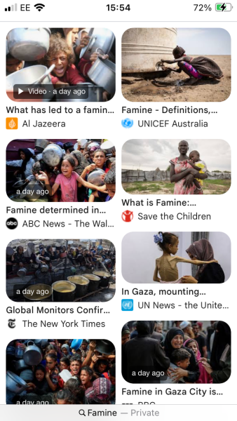 A famine has been declared in Gaza city