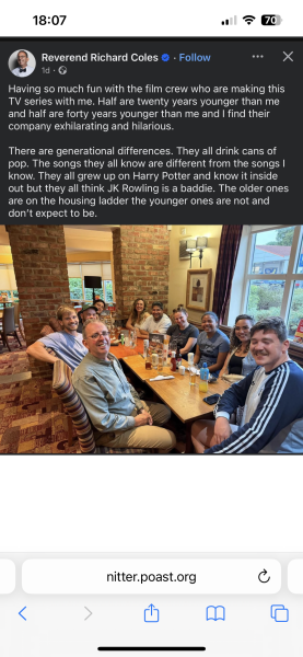 Richard Coles embarrassing himself