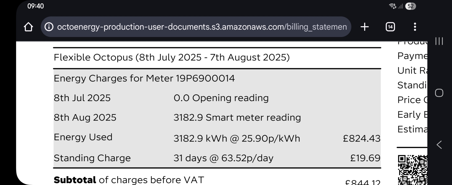 Help! Octopus charging almost £900 for a month's electricity!