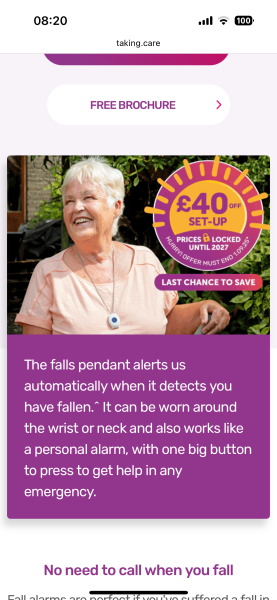 Fall alarm not going off