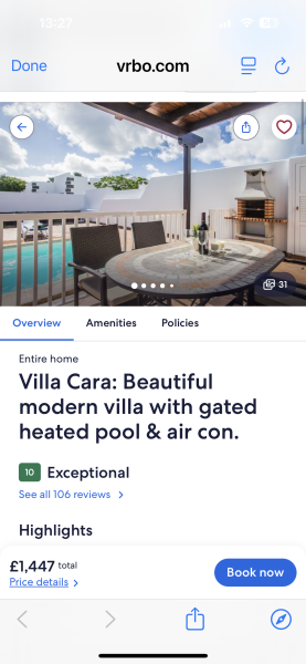 Pros and cons of a villa holiday