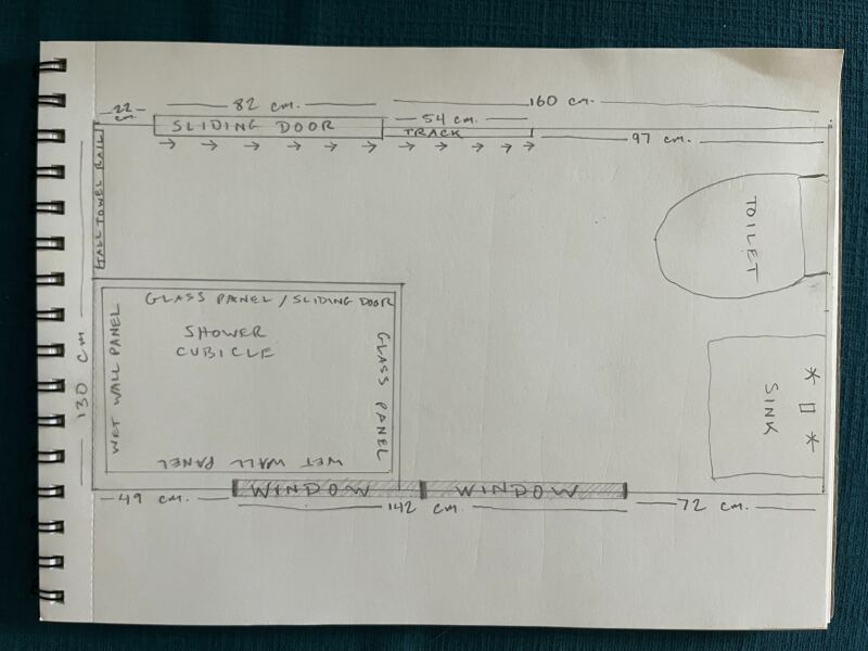 Help me rejig my weird tiny shower room layout!