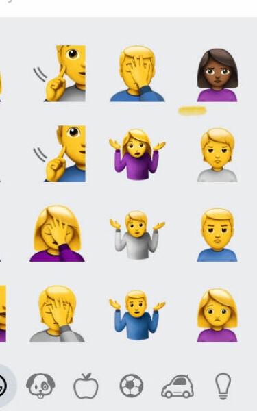 Why are the people emoji changing sex?