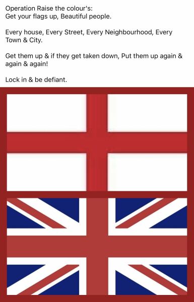 To ask those who are not white brittish how they feel about the flags?