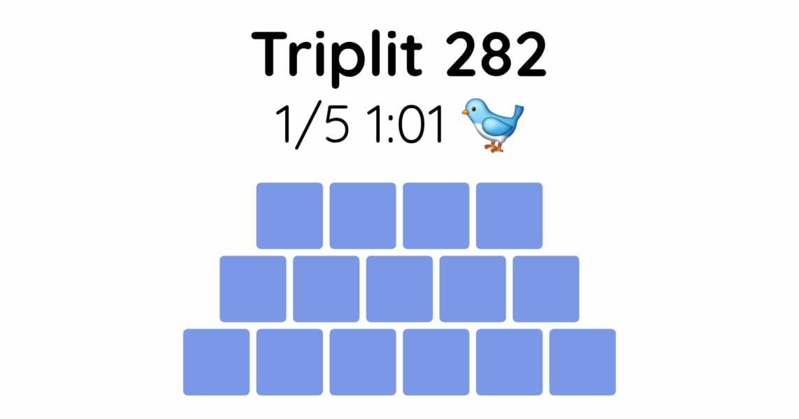 Yet another new word game - let me introduce you to Triplit!