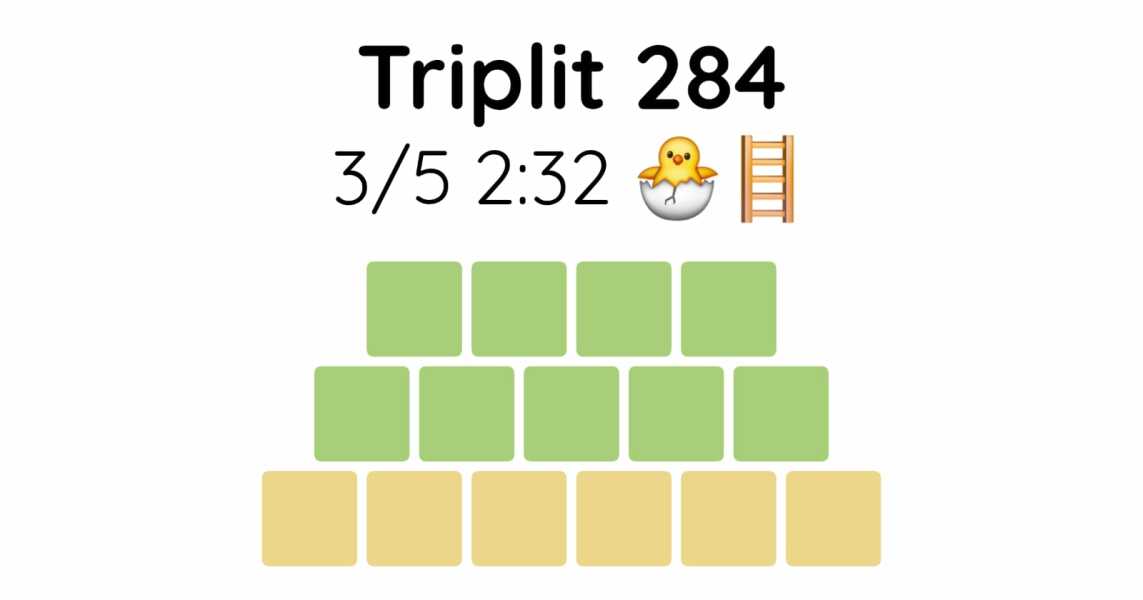 Yet another new word game - let me introduce you to Triplit!