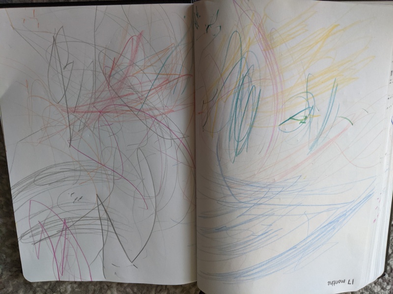 Scribbles and mark making