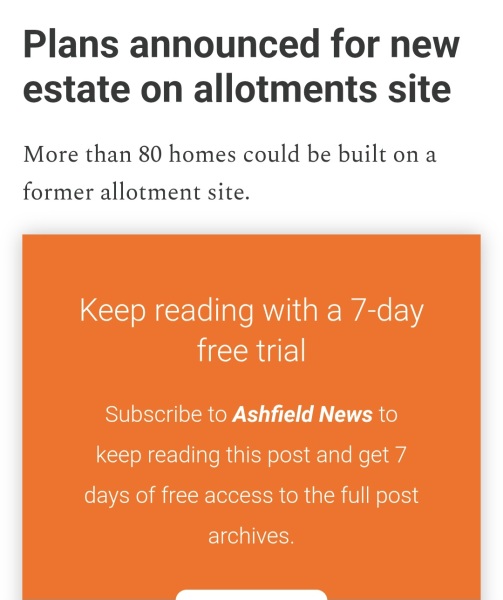 Allotments under threat