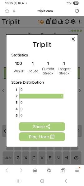 Yet another new word game - let me introduce you to Triplit!