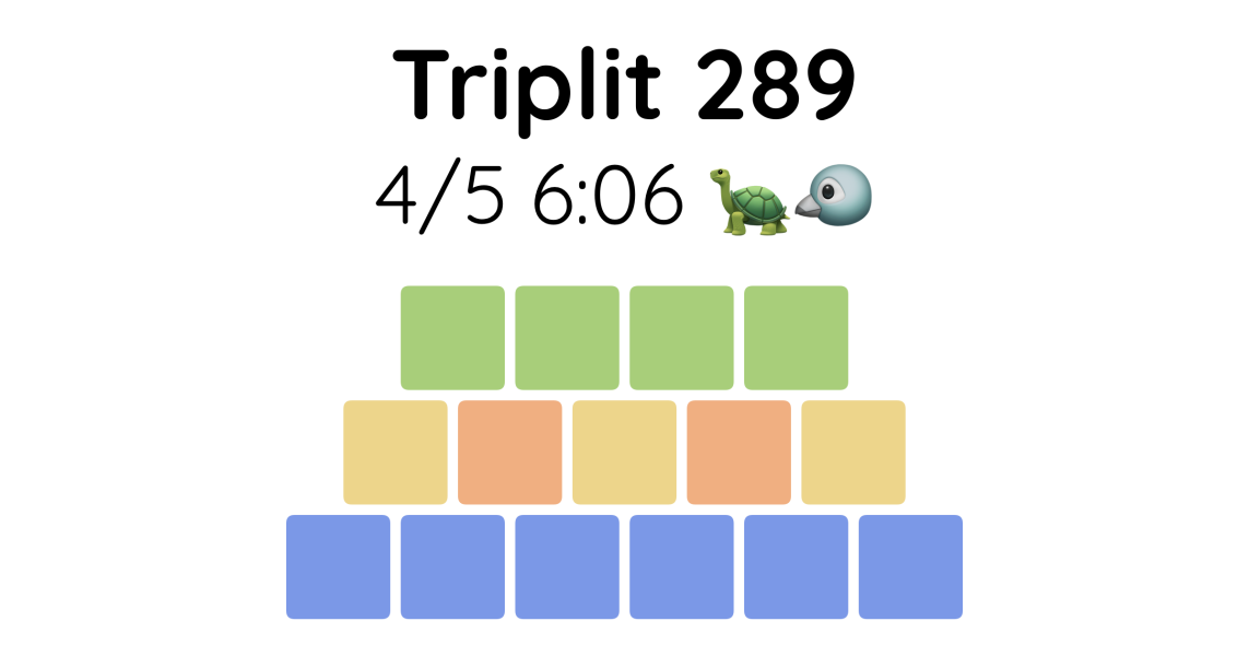 Yet another new word game - let me introduce you to Triplit!