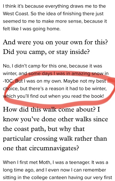 Thread 13: To feel disappointed after reading this in The Observer about the author and her husband from The Salt Path book and film?