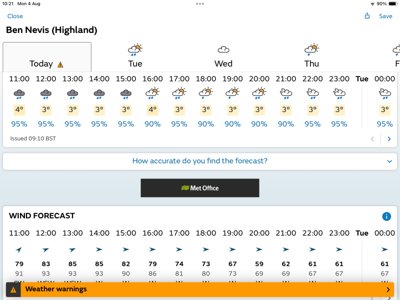 Warm, mild and sunny in the south vs torrential rain and winds in