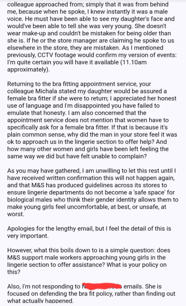 Misinformation correction: M&S Staff