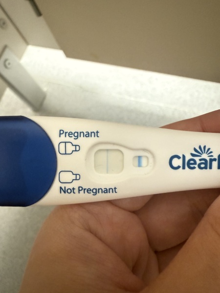 Clear blue test. Evap line or positive
