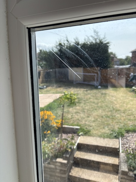 Crack in inside? Window?