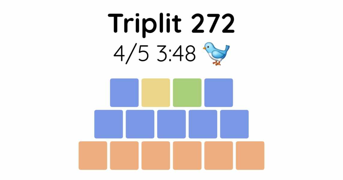 Yet another new word game - let me introduce you to Triplit!