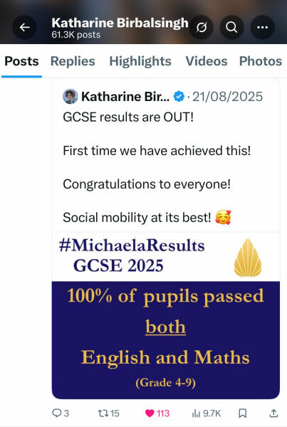 What does Katharine Birbalsingh do different?