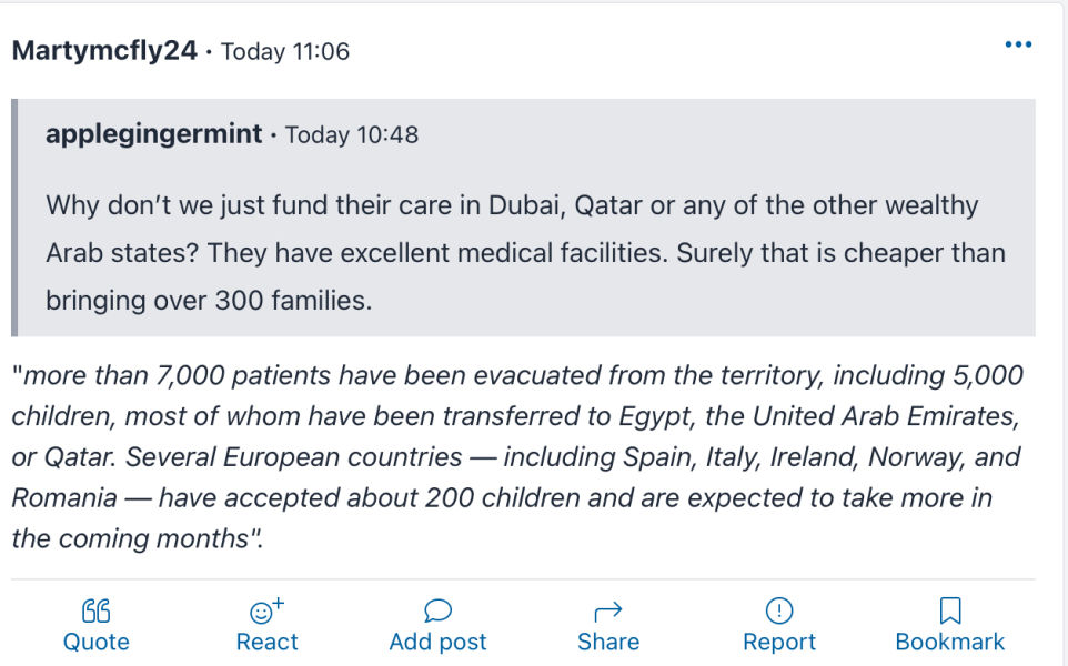 300 children from Gaza to be brought to the UK for free specialist NHS care