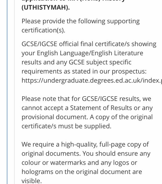 Edinburgh - lost GCSE certificate crisis