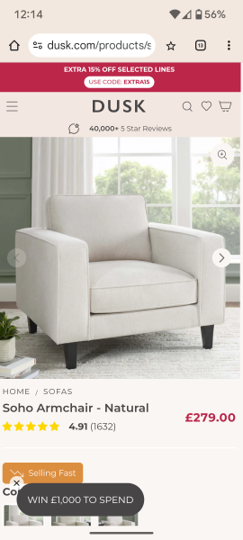 Anyone bought furniture from Dusk? Good or bad experiences?