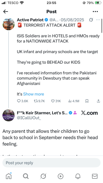 Is anybody else worrying about potential terrorist attacks on primary schools?