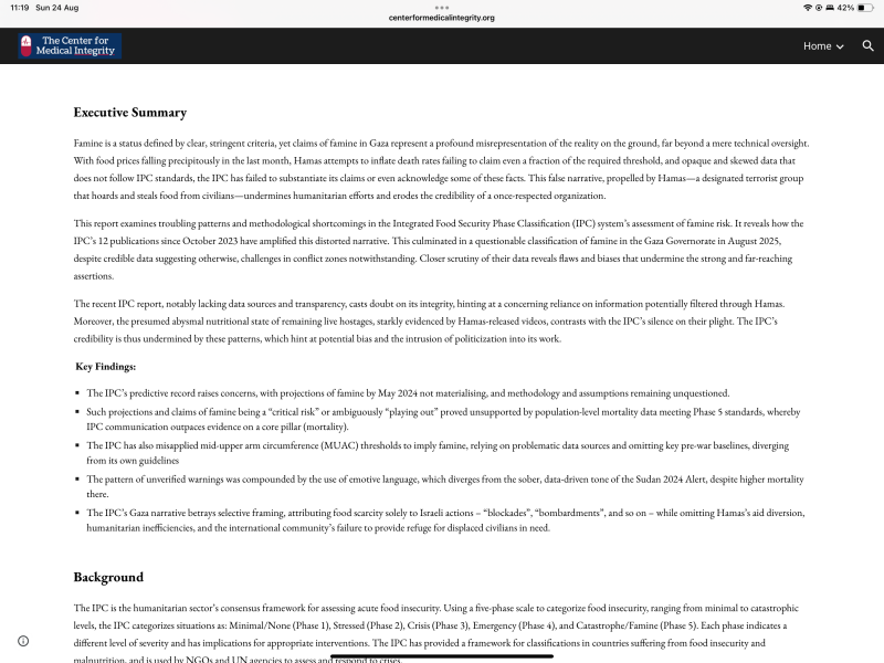 A famine has been declared in Gaza city