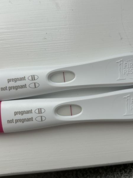 Faint line yesterday, nothing today on FRER