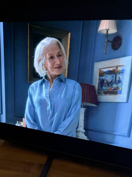 Helen Mirrens shirt in Thursday Murder Club