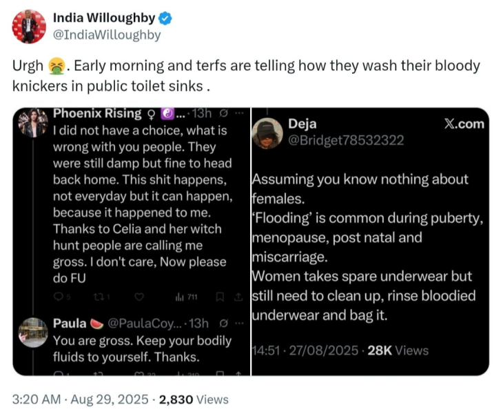 Man proves he's a man by mansplaining to women who they should allow in their changing rooms.