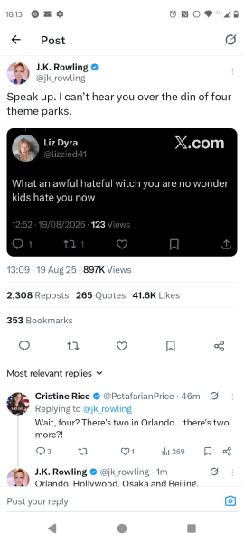 This thread is specifically for people who think JK Rowling is awful so..