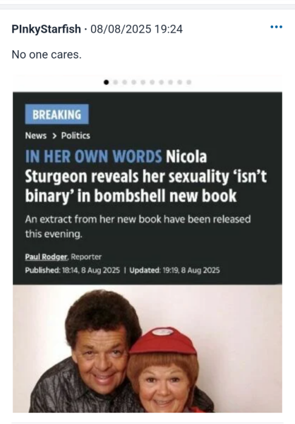 Nicola Sturgeon says her sexuality isn't binary