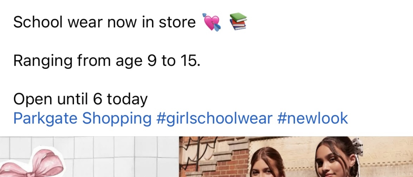 To find these New Look school uniform adverts unacceptable?