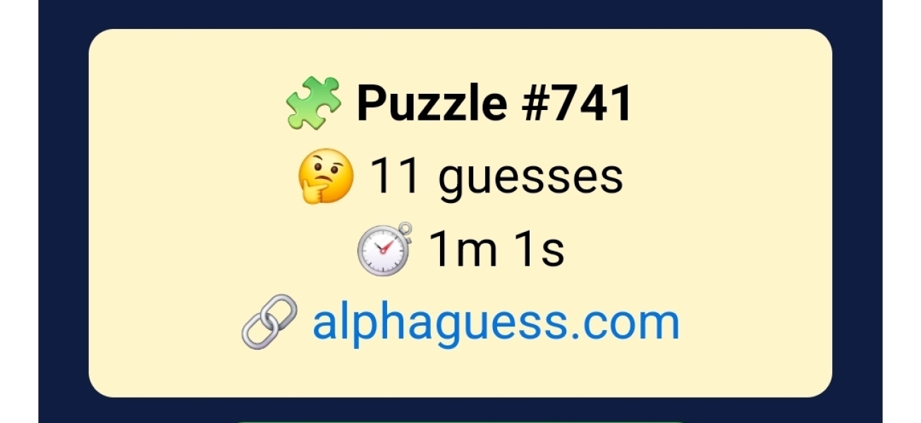 Alphaguess 7 and Hang Five