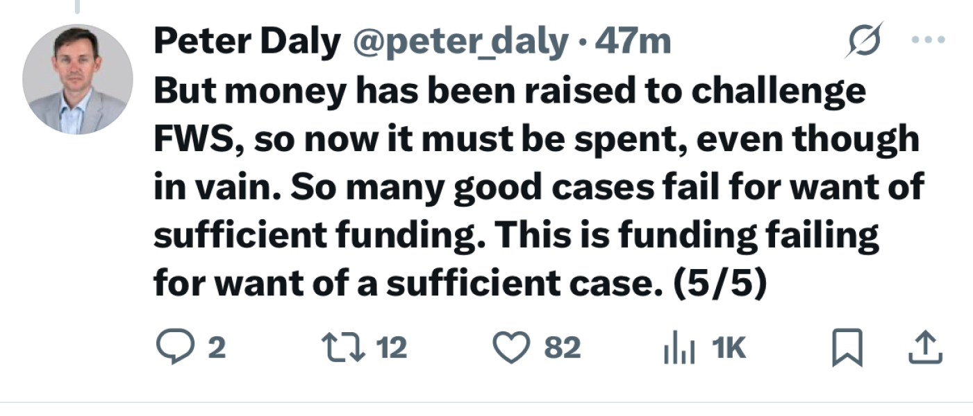 Judge McCloud seeks re-hearing of the Supreme Court FWS appeal