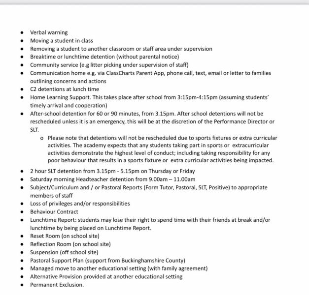 Complaint against school